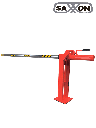 SAXXON EH50L - Barrera manual para control de acceso vehicular / 5 Metros / Brazo de aluminio / REFLEJANTES / Color Rojo / Sobre Pedido T. E. de 2 a 3 Semanas