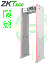 ZKTECO D4330IP65 Arco Detector de Metales con protección IP65 para semi exteriores, con 33 zonas de detección, 300 niveles de sensibilidad, pantalla HD 7", indicadores LED en ambas vistas, control remoto y batería de respaldo incluida.