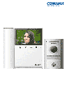 COMMAX CDV43K2P- Kit de videoportero incluye monitor CDV43K2 de 4.3 pulgadas con auricular para respuesta con audio y video desde frente de calle DRC40K, funcion de apertura de puerta, soporta segundo monitor y auricular DP4VHP #C1