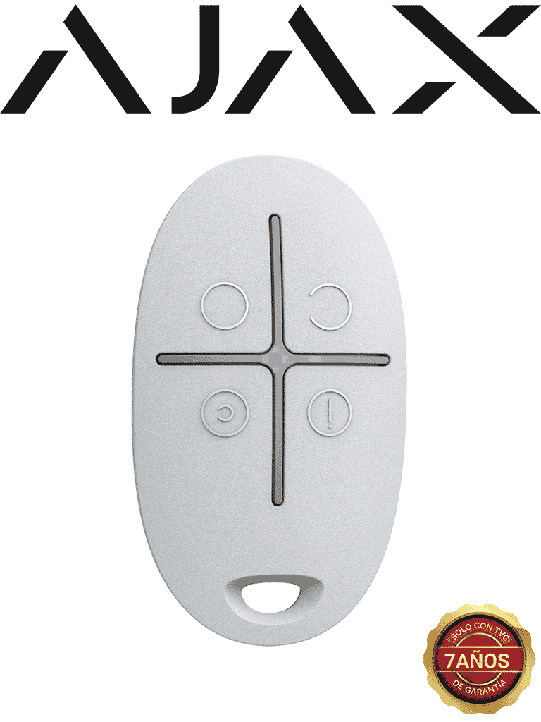 AJAX SpaceControl W - Llavero inalámbrico 4 botones. Color Blanco (28313.04.WH3)