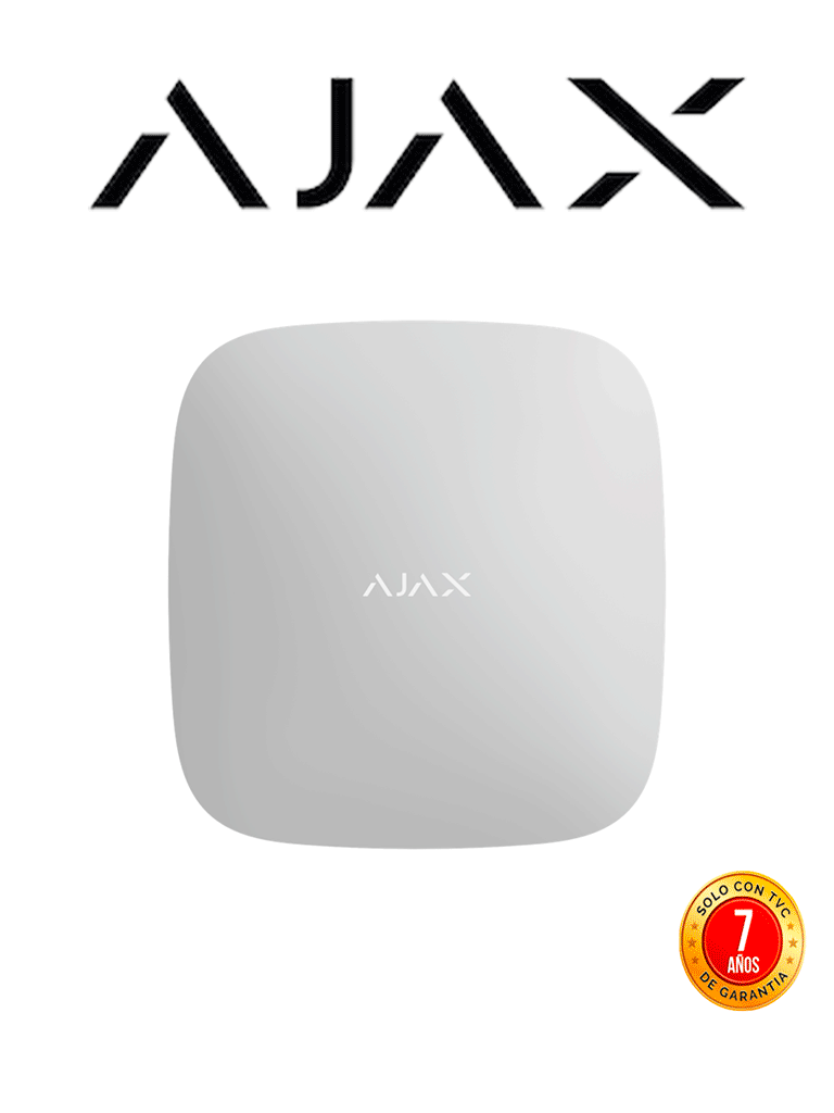 AJAX Hub 4G  - Panel de alarma Ethernet y conexión 4G LTE color Blanco APP AJAX PRO IOS y Android  hasta 100 dispositivos  Hasta 50 Usuarios Hasta 15h de duración de la batería #AJAXNUEVO