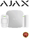AJAX KIT STARTER - Panel de  alarma Hub2Plus conexión Ethernet / WiFi /  LTE APP “AJAX PRO” iOS y Android , 1 sensor de movimiento y 1 detector de puerta o ventana con entrada auxiliar en color blanco #jul
