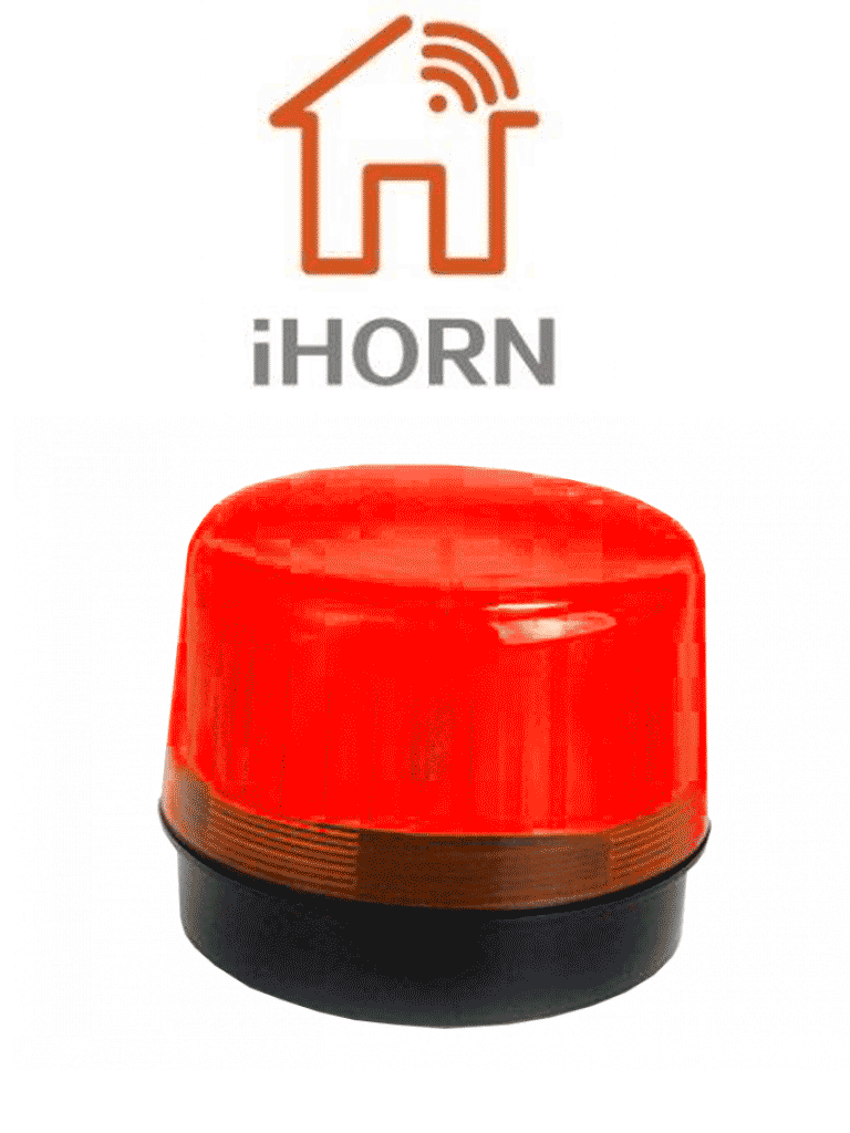 IHORN HC-05-LED - Estrobo Color Rojo  / 90 Destellos por minuto compatible con paneles IHORN / RISCO / DSC / BOSCH #cer .