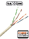 SAXXON OUTP5ECCA305BC - Bobina de Cable UTP Cat5e/ 305 Metros/ CCA/ Color Blanco/ Uso Interior/ Cert ISO9001/ UL 444/ RoSH/ ANSI/ TIA/ EI-568B