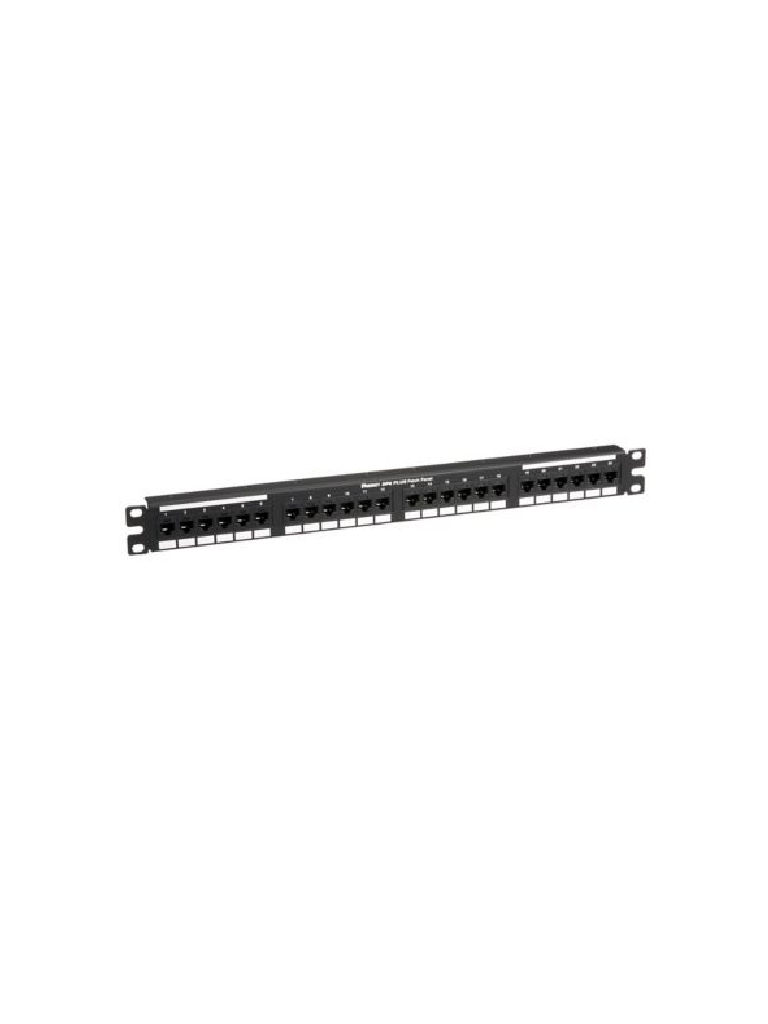 PANDUIT DP24688TGY - Panel de distribución p/conex. tipo punchdown / cat. 6 / 24 puertos / 1 RU / negro #PANDUITPEV