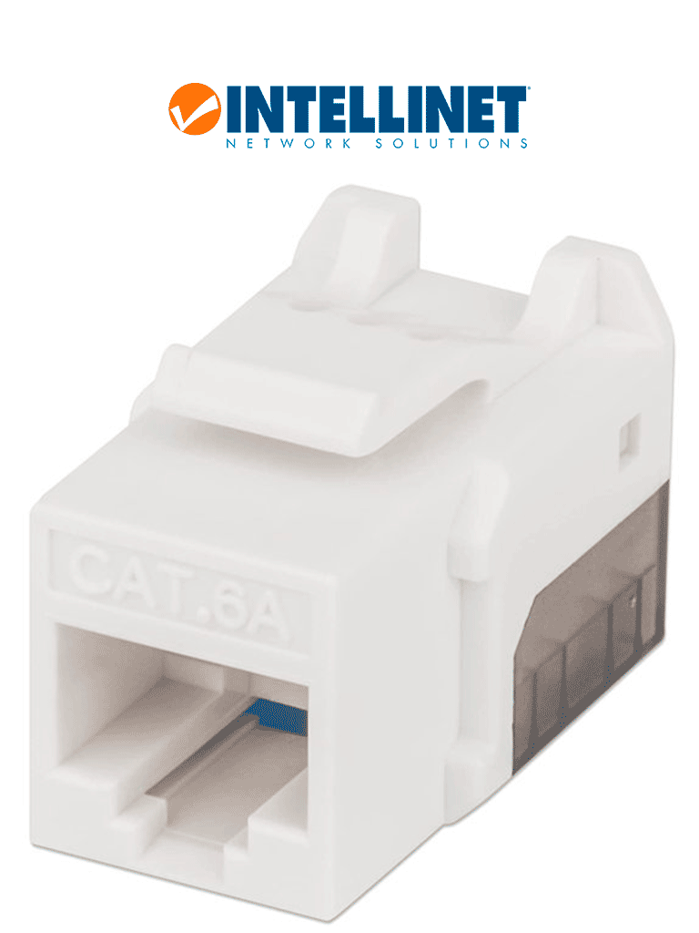 INTELLINET 772358b - Jack Keystone Cat6a FastPunch UTP, color blanco (Sobre Pedido)