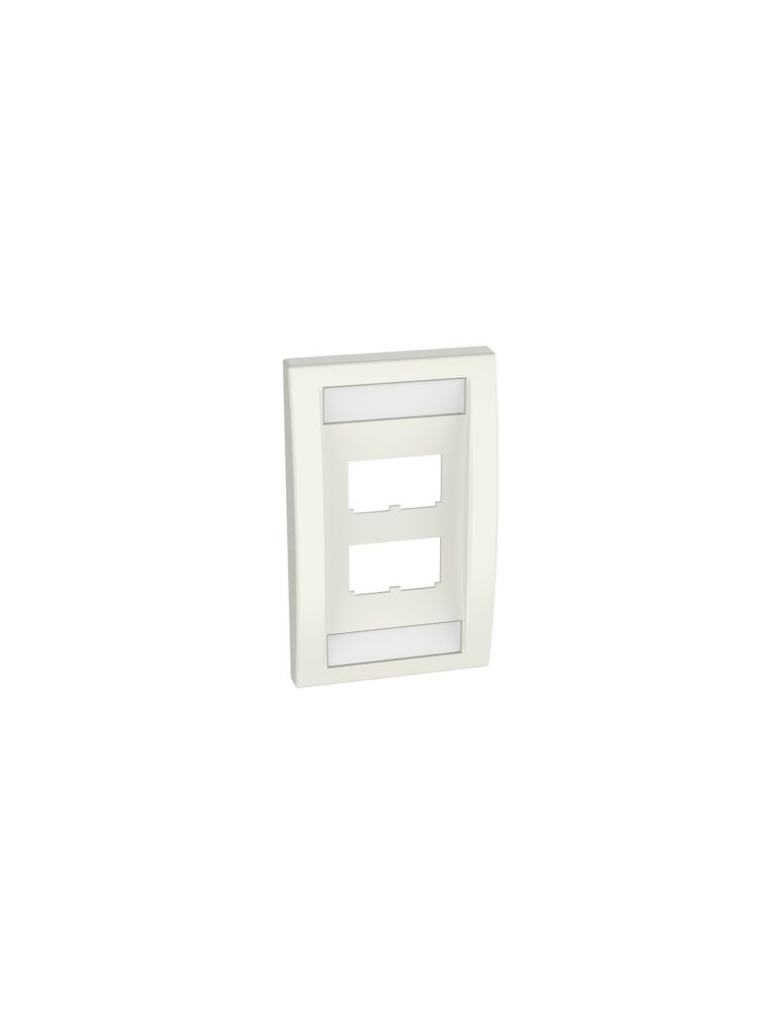 PANDUIT CFPE4IWY - Placa de pared Vertical  / 4 Puertos /Mini-com / Blanco hueso / Con espacio para etiquetas #PANDUITPEV