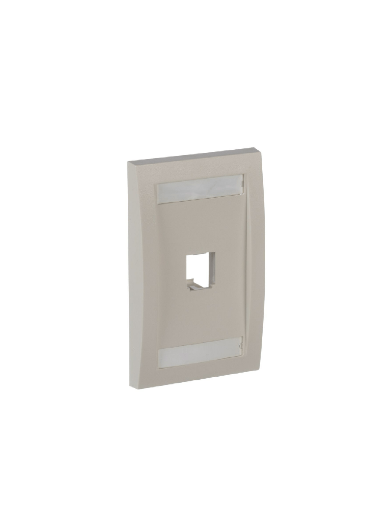 PANDUIT CFPE1IWY - Placa de pared Vertical  / 1 Puerto /Mini-com / Blanco hueso / Con espacio para etiquetas #PANDUITPEV