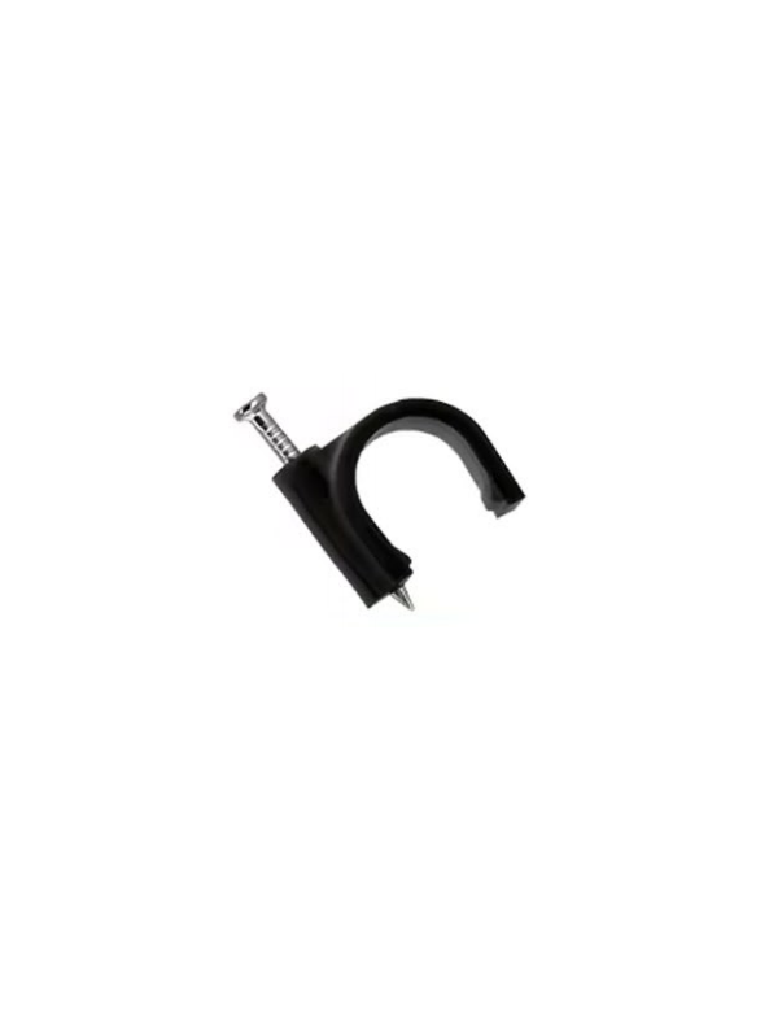 TCE LMG-NCC-5mm-BK - Grapa de pared / Diámetro interno 5 mm / Altua 6 mm / Color negro / Bolsa de 50 piezas