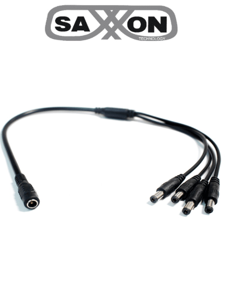 SAXXON SXF54 - Divisor de energía / Tipo pulpo / 1 Conector hembra / 4 Conectores macho / Cable de cobre / #TVCSAX
