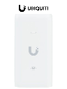 UBIQUITI U-POE-af - Inyector PoE Gigabit para equipos Ubiquiti, 48 VDC, 0.32A, compatible con estándar 802.3af, color blanco.