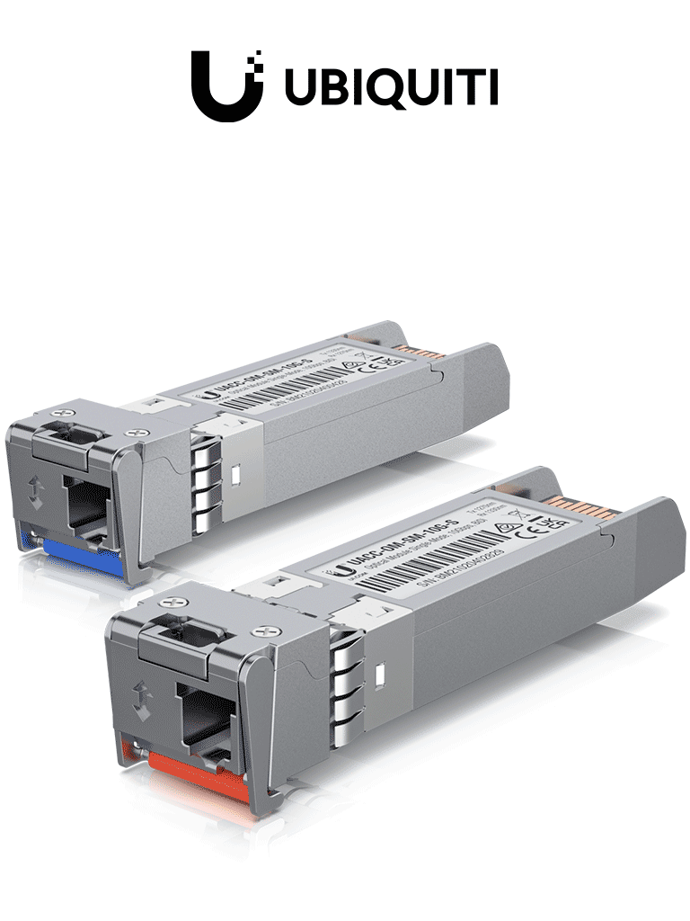 UBIQUITI UACC-OM-SM-10G-S-2 - Módulo SFP monomodo con transceptor mini GBIC, velocidad de hasta 10Gbps y conector tipo LC. Alcance de hasta 10km.