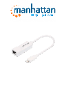 MANHATTAN 507585 Adaptador de USB Tipo C a Red Gigabit USB SuperSpeed 3.2 Generación 1; 10/100/1000 Mbps Gigabit Ethernet