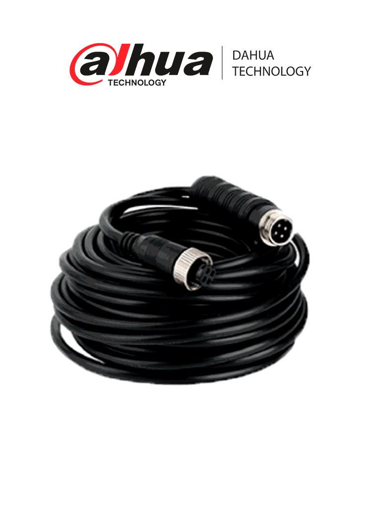 DAHUA MCNU-GXF4-GXM4-3 - Cable extensor tipo aviación de 3 Metros/ Para transmisión de video y audio analogico/ Conectores M12 hembra a M12 macho/ 4 Pines/ Especial para DVR Movil/