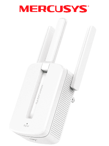 MERCUSYS MW300RE -Repetidor de cobertura WiFi N con tecnología MU-MIMO, velocidad de 300 Mbps en 2.4 GHz, 3 antenas externas y botón WPS. #O3